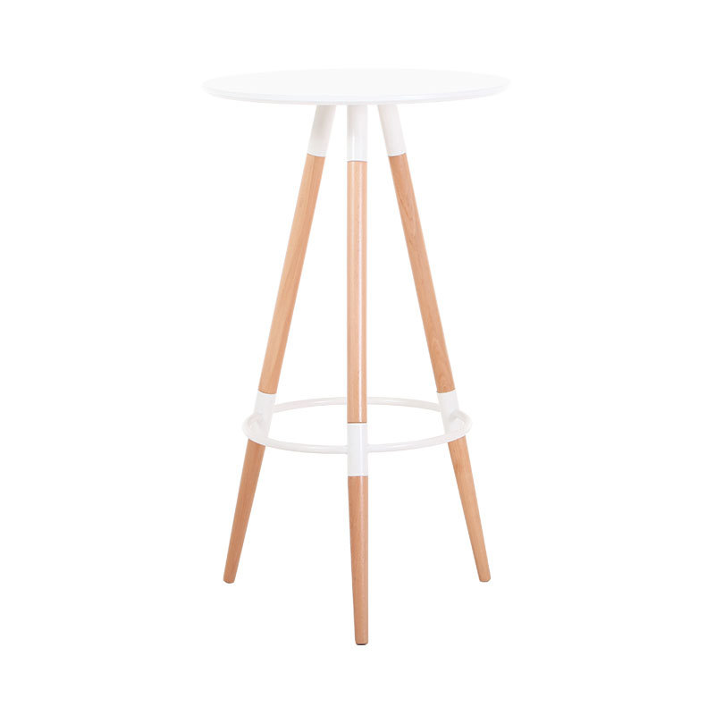 欧吧台伊姆斯桌椅现代简约咖啡厅桌家用实木餐桌椅休闲洽谈吧桌