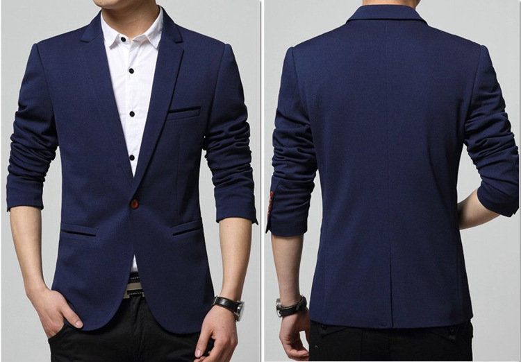 春秋季新款小西装男士韩版修身西服男版青年大码西装外套商务(图7)