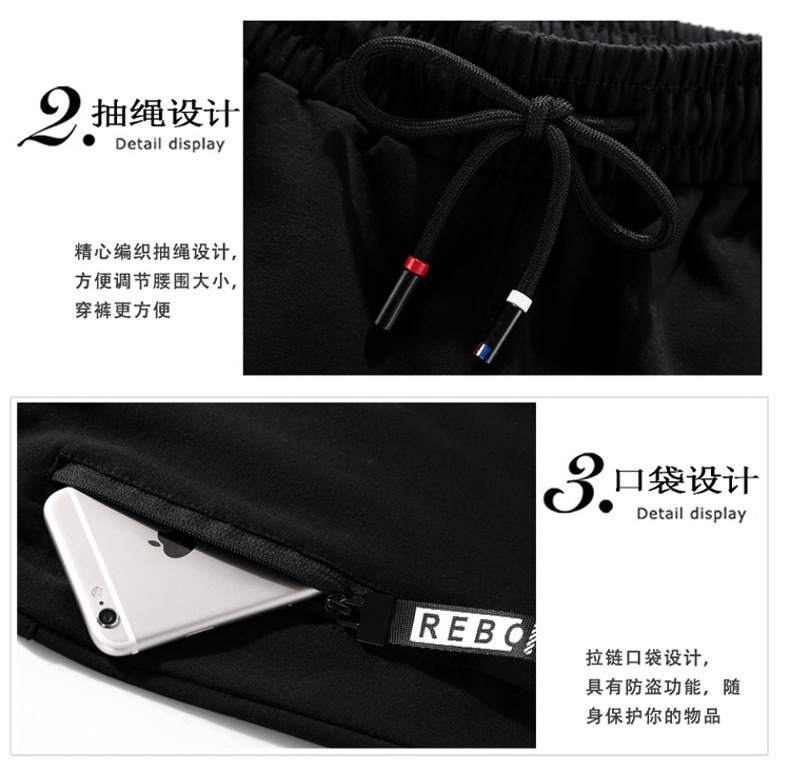 肌肉兄弟新款男士三条杆休闲运动套装连帽卫衣外贸男女跑步运动服(图3)