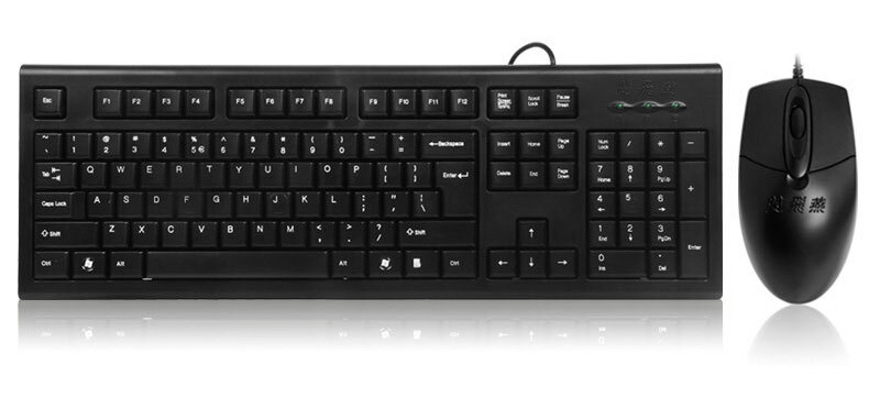 双飞燕KR-8572N WKM-1000有线键鼠套件 USB键盘鼠标套装正品(图1)